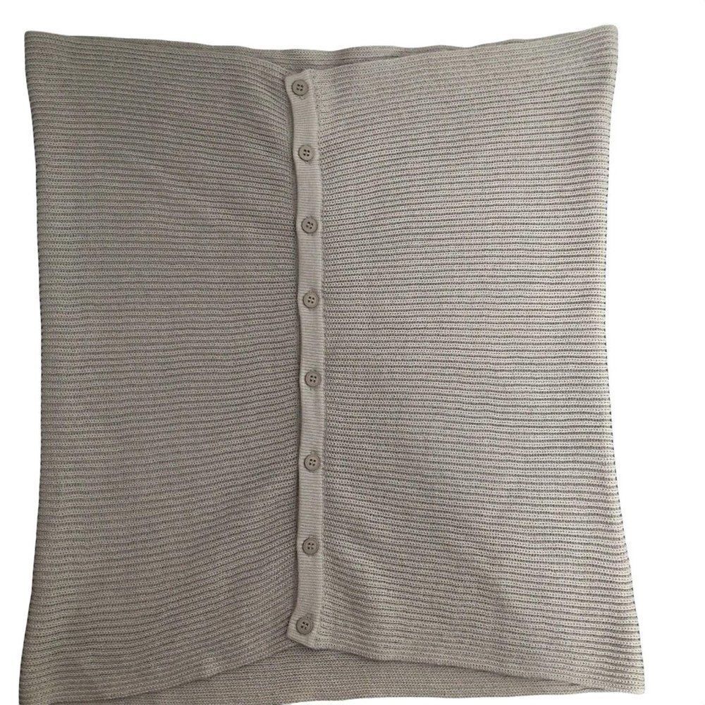 Grey button down top